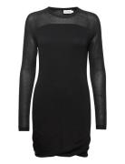 Sheer Knit Bandeau Midi Dress Black Calvin Klein