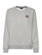 Reg Retro Shield C-Neck Sweat Grey GANT