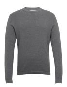 Slhrocks Ls Knit Crew Neck W Grey Selected Homme
