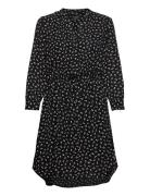 Slfdamina 7/8 Aop Dress Black Selected Femme