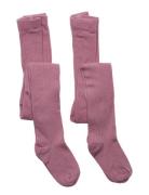 Nknpantyhose Rib 2P Pink Name It