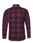 Jjegingham Twill Shirt L/S Burgundy Jack & J S