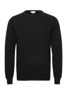 Man O-Neck Plain Black Davida Cashmere