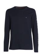 Tommy Logo Long Sleeve Tee Navy Tommy Hilfiger