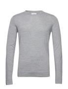 Merino Knit O-Neck Grey Lindbergh