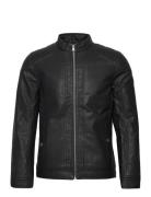 Fake Leather Jacket Black Tom Tailor