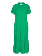 Edasz Ss Maxi Dress Green Saint Tropez