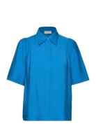 Alyssa Pleat Shirt Blue NORR
