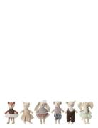 Animal Friends Soft Toy, Multi Farvet, Bomuld Sæt Of 6 Gold Bloomingvi...