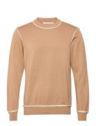 Beckett Contrast Jumper Beige Wood Wood