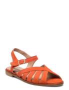 Sandals - Flat - Open Toe - Op Orange ANGULUS