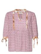 Crclara Blouse Purple Cream