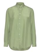 Relaxed Silk Shirt Green GANT