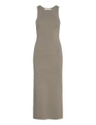 Briellegz Sl Rib Dress Khaki Gestuz