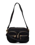 Kendra Bag Real Suede W. Gold Black Noella