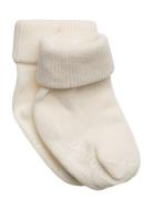 Cotton Socks - Anti-Slip Cream Melton