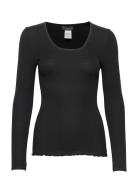 Silk T-Shirt Black Rosemunde