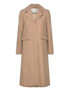 Yaslima Ls Wool Mix Coat S. Noos Beige YAS