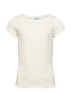 Cotton T-Shirt Cream Rosemunde Kids