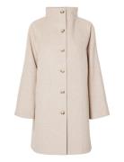 Slfvinni Wool Coat Beige Selected Femme