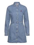 Tjw Ls Badge Denim Mini Dress Blue Tommy Jeans