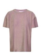 Shimmer Tee In Lurex Jersey Pink Coster Copenhagen