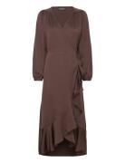 Slkarven Dress Ls Brown Soaked In Luxury