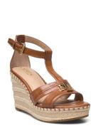 Large Croc Emboss-Hale Ii-Es-Wed Brown Lauren Ralph Lauren