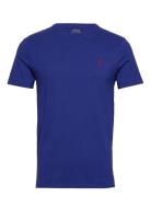 Custom Slim Fit Jersey Crewneck T-Shirt Blue Polo Ralph Lauren