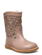 Boots - Flat - With Zipper Beige ANGULUS