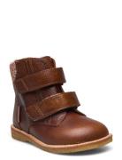 Boots - Flat - With Velcro Brown ANGULUS