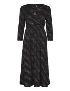 Onlnew Pella L/S Foil Wrap Dress Jrs Black ONLY