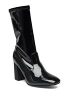 Biaellie Stretch Boot Patent Black Bianco