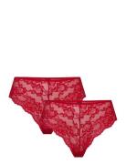 Pclina Lace Wide Brief 2-Pack Noos Red Pieces