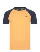 Essential Logo Baseball Tshirt Yellow Superdry