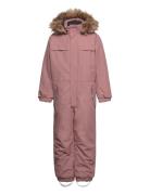 Coverall W. Fake Fur Pink Color Kids