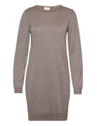 Visanja L/S Glitter Knit Dress /B Beige Vila