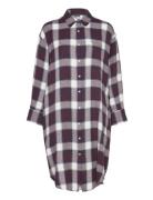 Haven Shirtdress Check Burgundy Moshi Moshi Mind