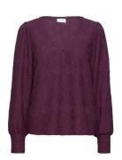 Vistala L/S V-Neck Top #8 Burgundy Vila