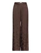 Wide Leg Lace Jacquard Pant Brown GANT