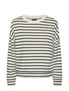 Pcchilli Ls Sweat Stripes Noos Bc Cream Pieces