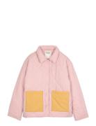 Color Block Padded Over Jacket Pink Bobo Choses