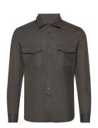 Chest-Pocket Cotton Overshirt Brown Mango