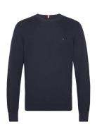 Chain Ridge Structure C Neck Navy Tommy Hilfiger