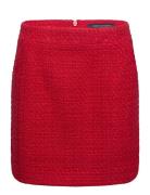 Azzurra Tweed Mini Skirt Red French Connection