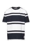 Rugby Stripe Tee S/S Patterned Tommy Hilfiger