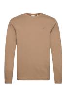 Reg Shield Ls T-Shirt Beige GANT