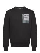 Overlay Box Logo Sweatshirt Black Calvin Klein