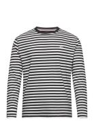 Tju Basic Striped Ls Tee Black Tommy Jeans