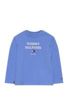 Baby Th Logo Tee L/S Blue Tommy Hilfiger